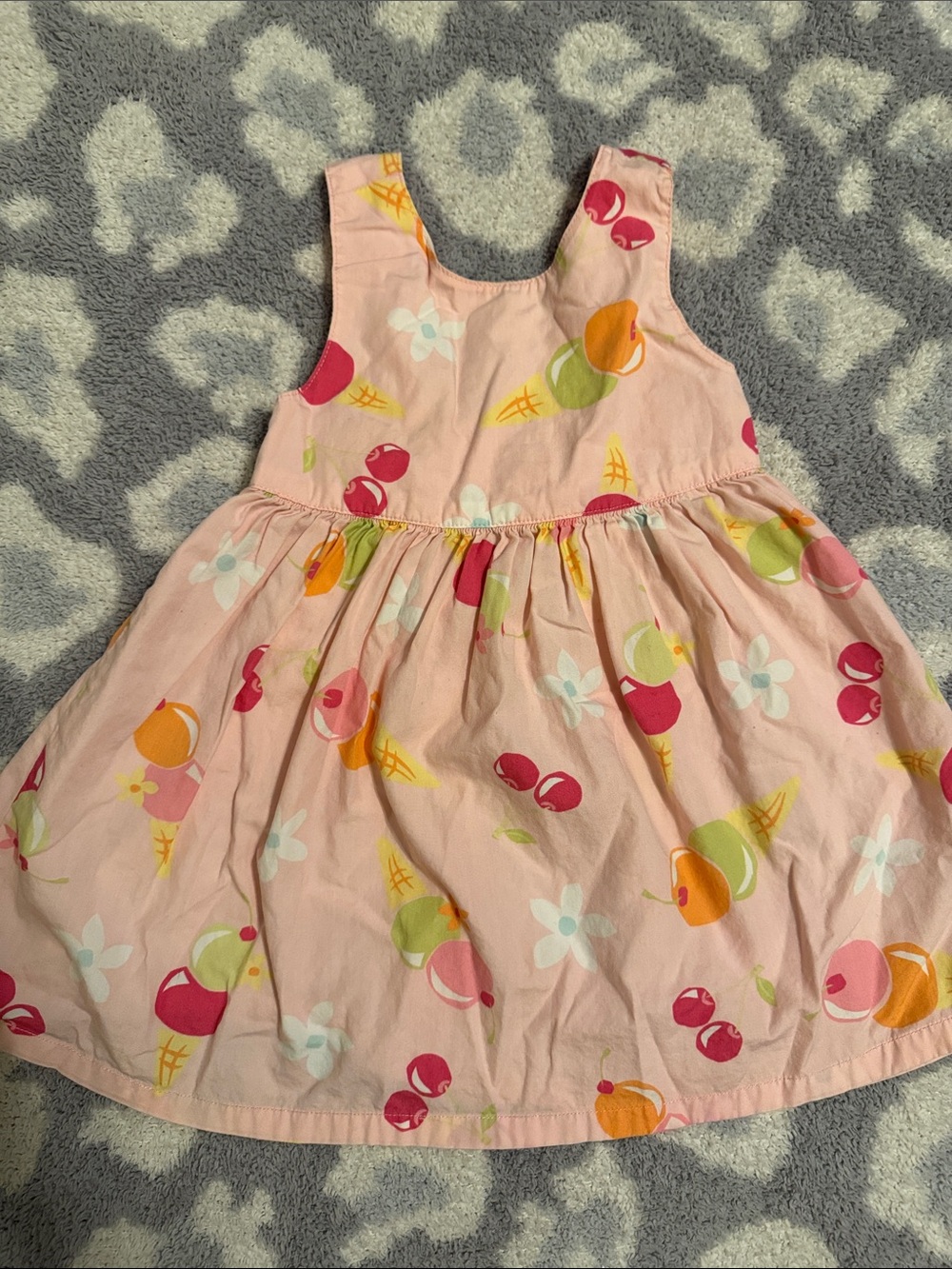 Gymboree Pink Ice Cream & Cherry Print Dress